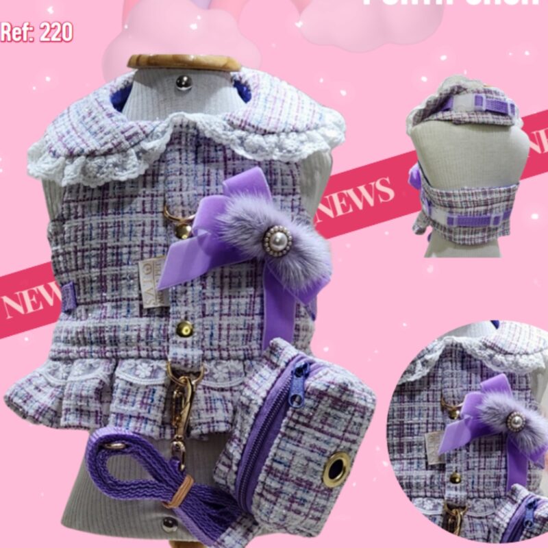 PEITORAL TWEED + PORTA CACA